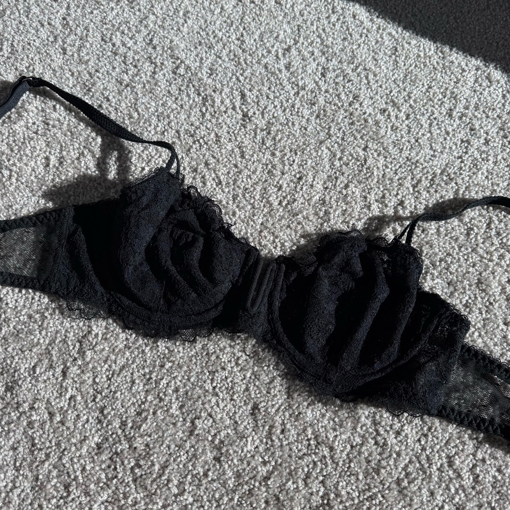 Auden Black lace bralette 34A #lingerie